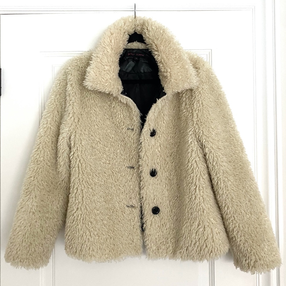 Betsey Johnson Teddy Bear Faux Fur Jacket - S
